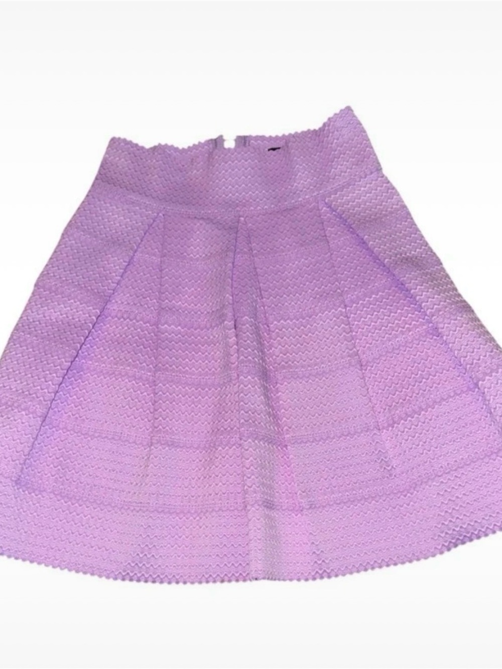 Honey Punch Lavender Structured Bandage Skater Skirt- Pleated Mini Skirt
